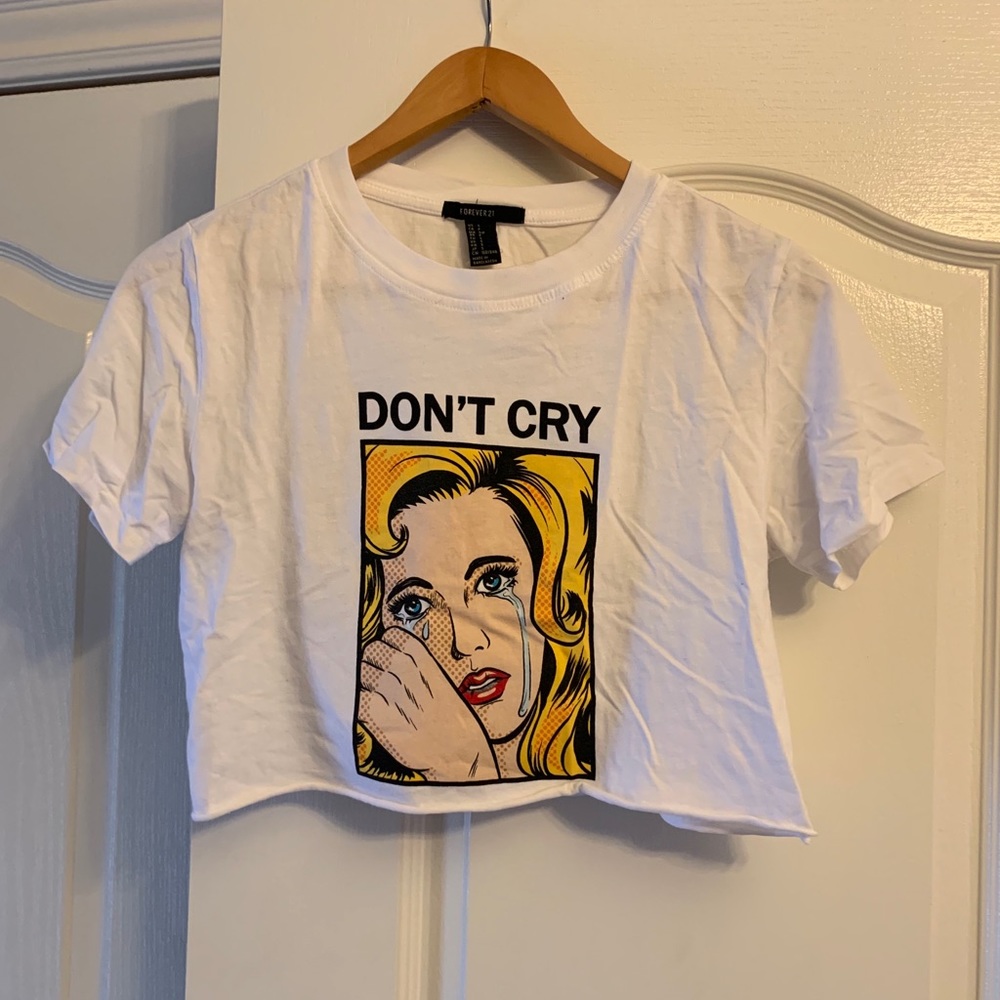 Forever 21 Graphic Cropped Cotton Tee